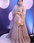 Mauve Ruffle Lehenga Set - ruffle lehenga Australia
