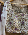 Ivory and Lavender Mirror Work Lehenga Set - mirror work lehenga Sydney