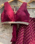 Burgundy Lehenga Set - indian attire New Zealand