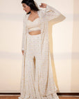 Ivory Gharara and Jacket Set - indian attire for women Sydney