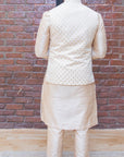 Beige Kurta, Vest and Pant Set - kurta set Canada