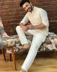 Ivory Kurta, Vest and Pant Set - indian wear for men USA