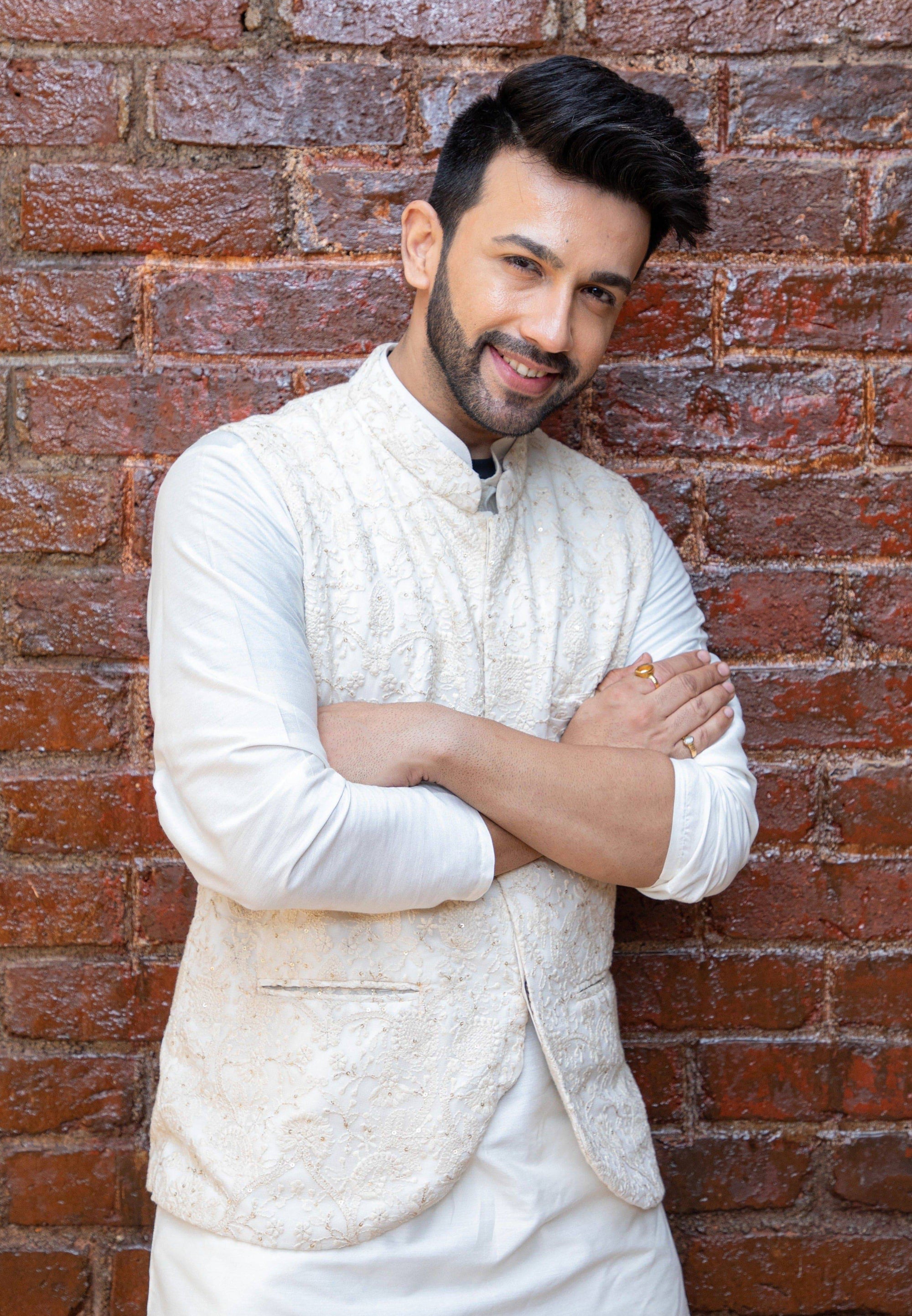 Ivory Kurta, Vest and Pant Set - indian wear for men USA
