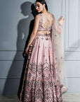 Blush Pink Crystals Lehenga Set - pink lehenga New Zealand