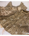 Gold & White Lehenga Set (Raw Silk) - golden lehenga set Canada