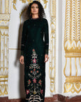 Velvet Deep Green Straight Dress - green dress Australia