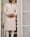 Off White Embroidered Sherwani - sherwani Sydney