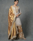 Golden Silver Sharara Set - sharara New Zealand