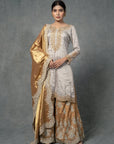 Golden Silver Sharara Set - sharara set Sydney
