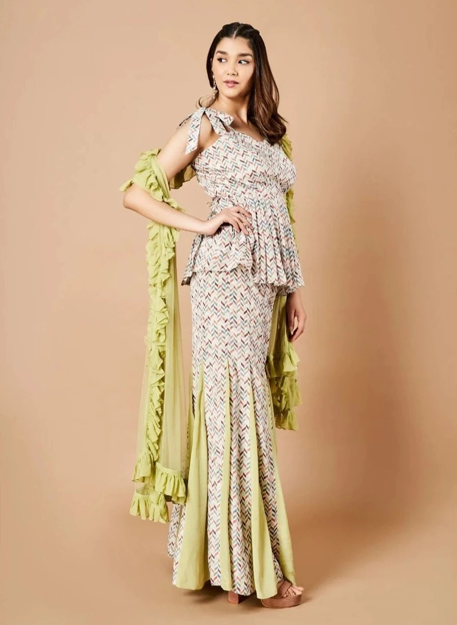 Sage Green Peplum Set WaliaJones Sage Green Peplum Set WaliaJones