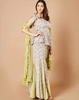 Sage Green Peplum Set - indian desses New Zealand