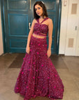 Ruby Pink Sequin Lehenga - pink lehenga Sydney