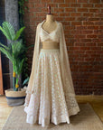 Beige Sequin work Lehenga Set