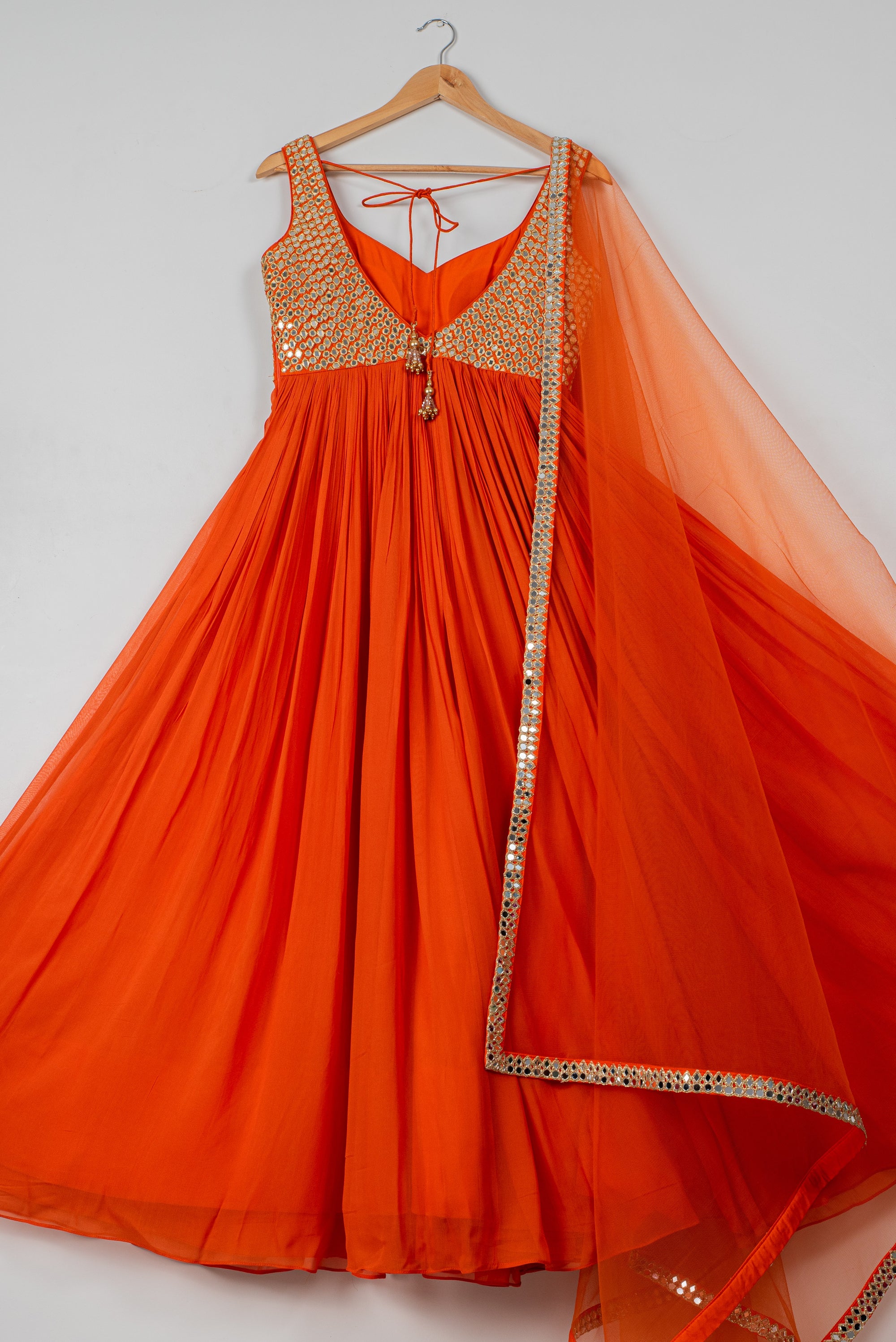 Persimmon Anarkali Set - anarkali dress
