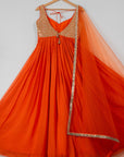 Persimmon Anarkali Set - anarkali dress