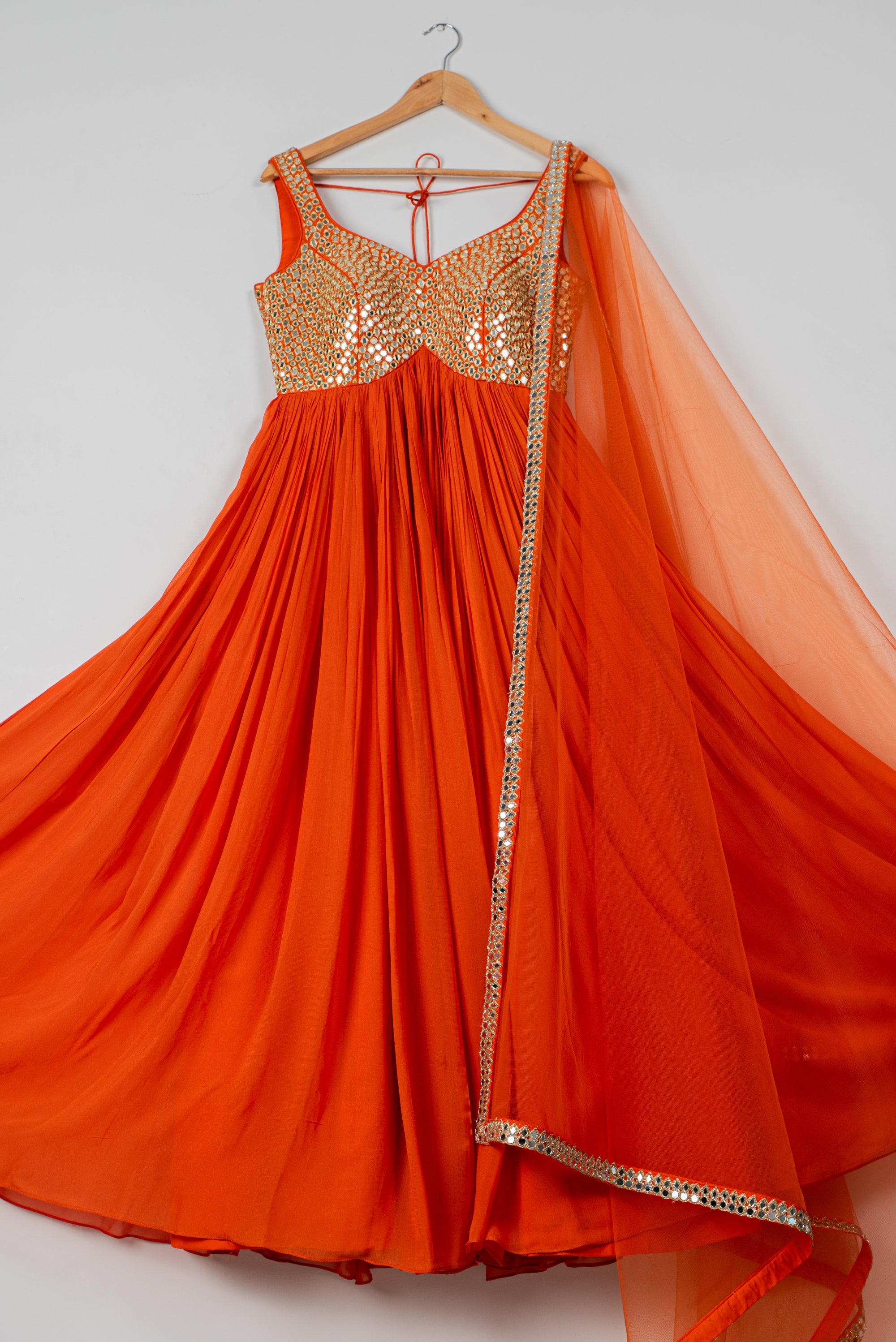 Persimmon Anarkali Set - anarkali dress