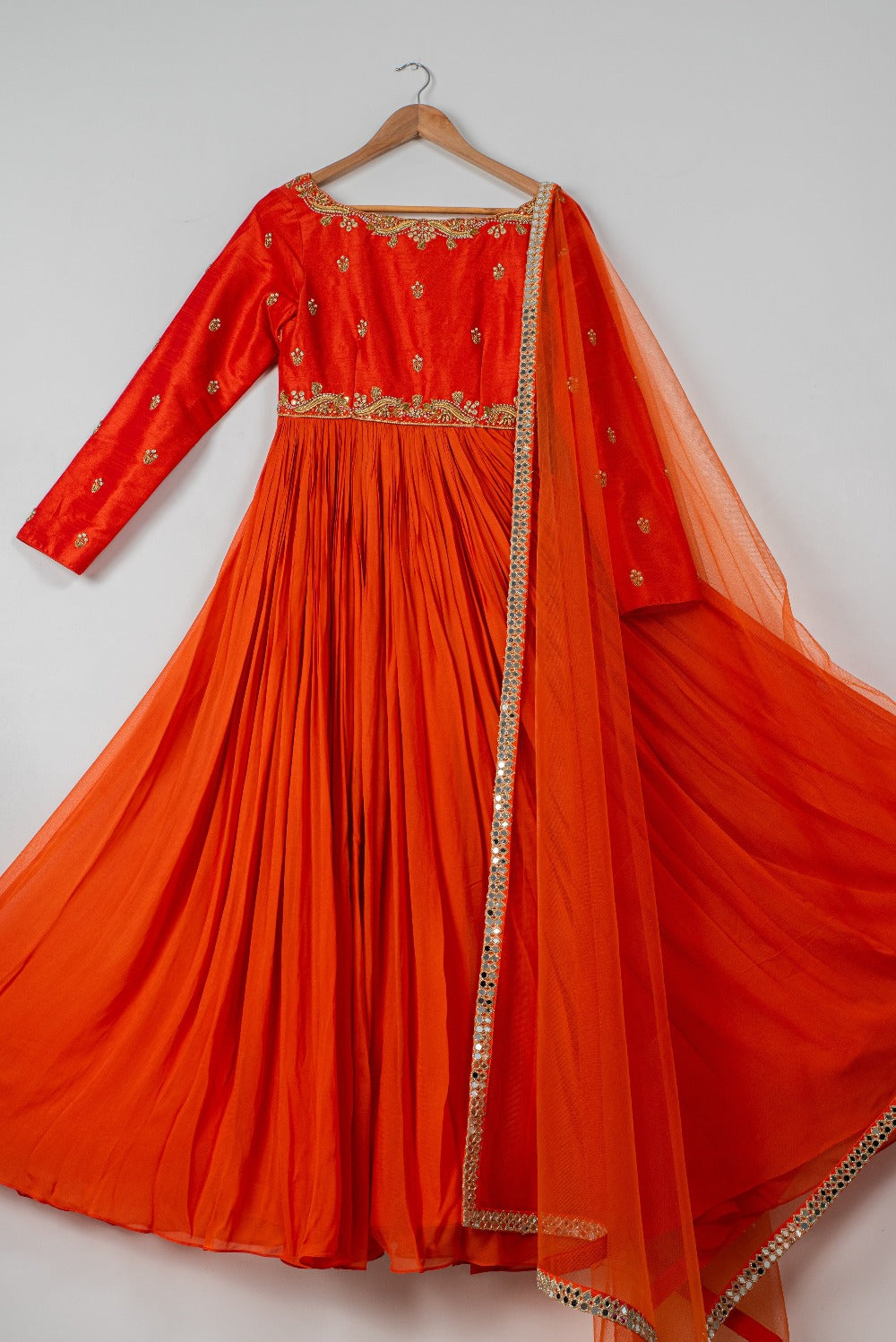 Tangelo Anarkali Set - designer anarkali