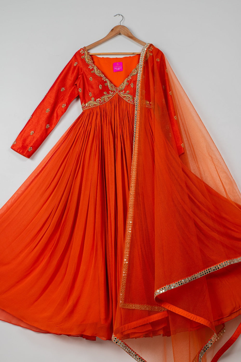 Tangelo Anarkali Set - designer anarkali