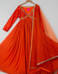 Tangelo Anarkali Set - designer anarkali
