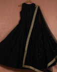 Black Anarkali Set - black anarkali