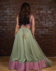 Sage Green and Lavender Lehenga - lehenga indian dress