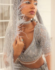 Grey Anaysha Embroidered Lehenga - grey lehenga Sydney