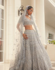 Grey Anaysha Embroidered Lehenga - grey lehenga Sydney