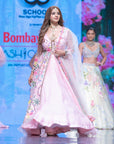 The Flamingo Forest Gardenia Anarkali in Blush Pink - anarkali set USA