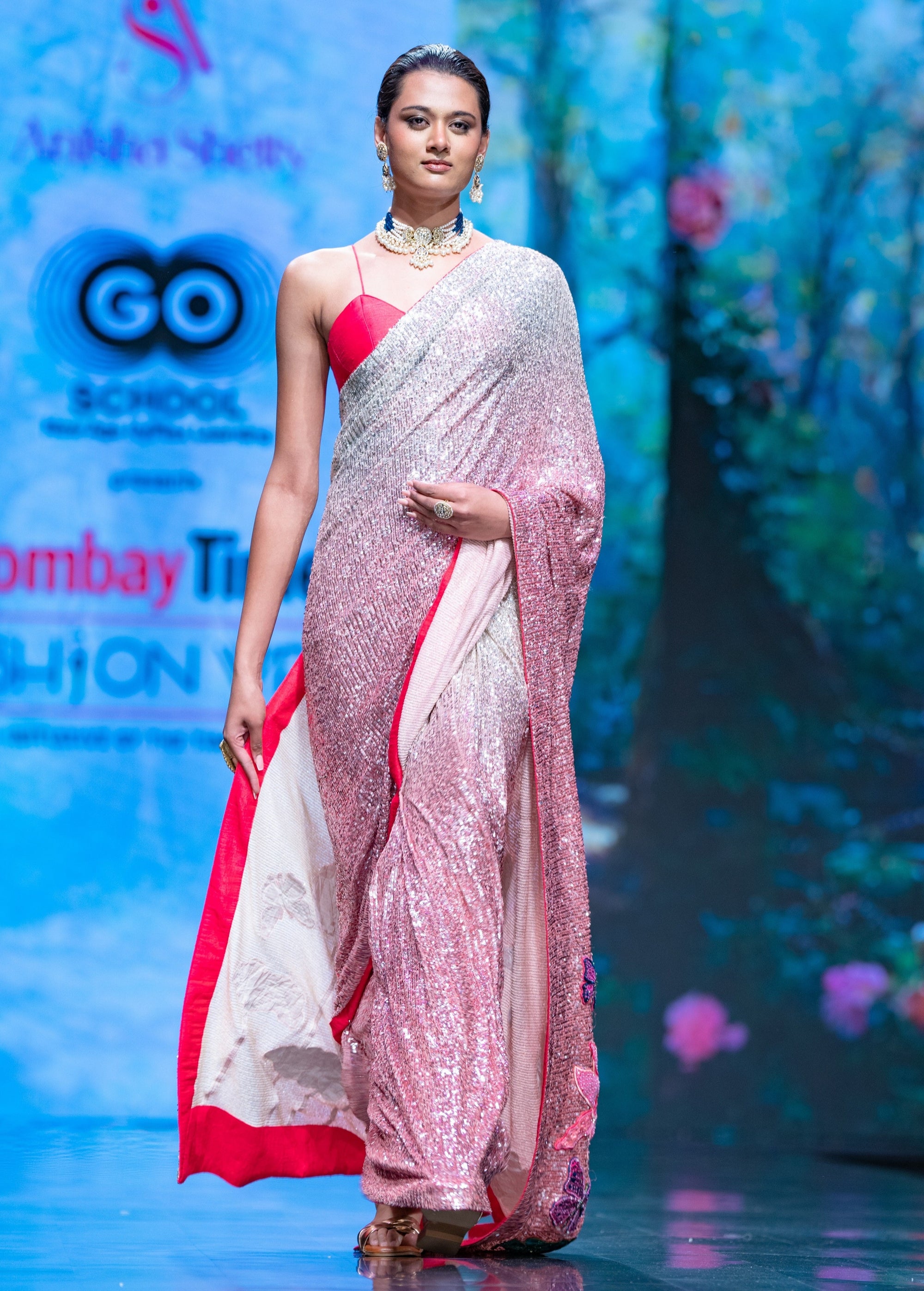 Lotus Luster Prestitched Saree - saree Canada