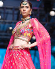 Flamingo Fiesta Lehenga Set - lehenga set Sydney