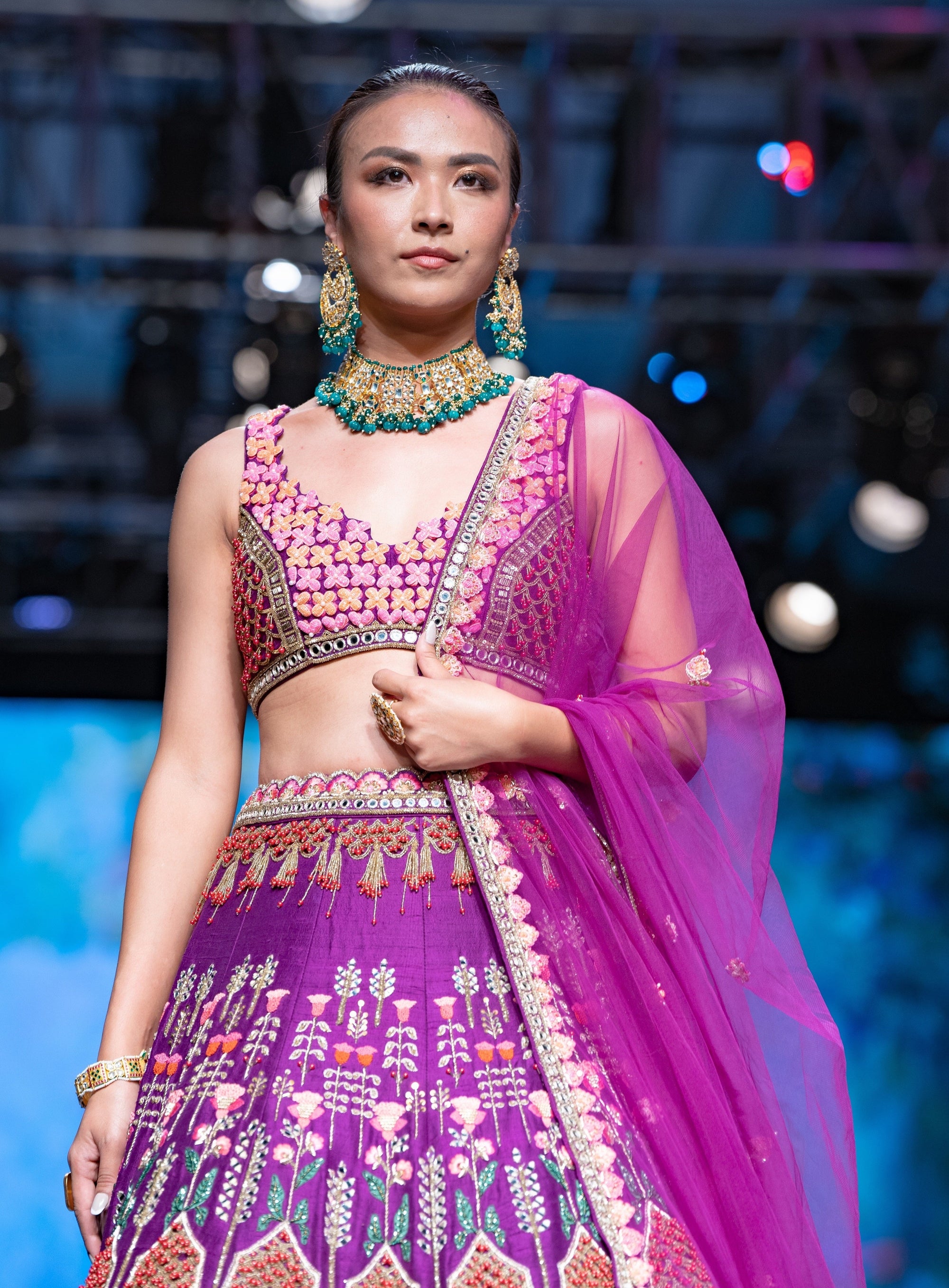 Flamingo Garden Lehenga Set - lehenga Canada