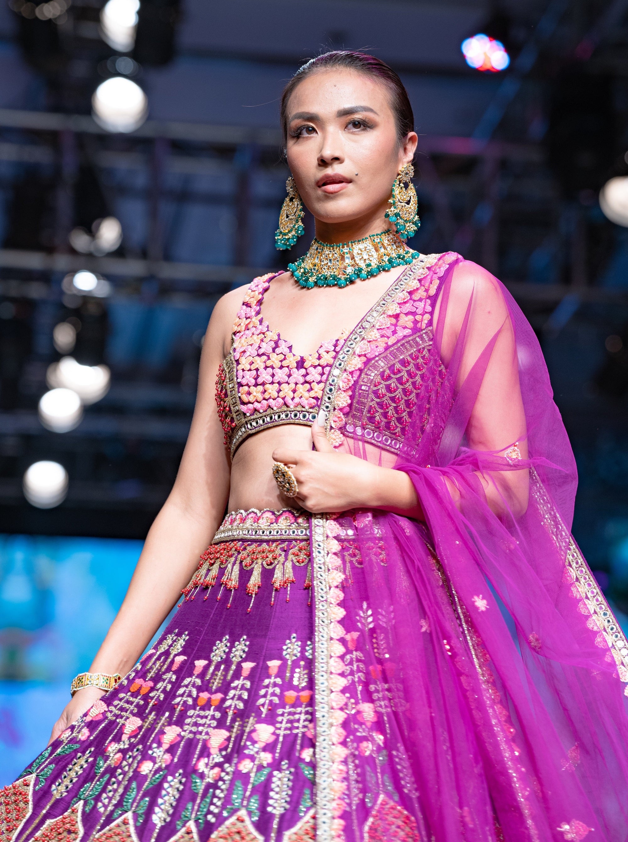 Flamingo Garden Lehenga Set - lehenga Canada