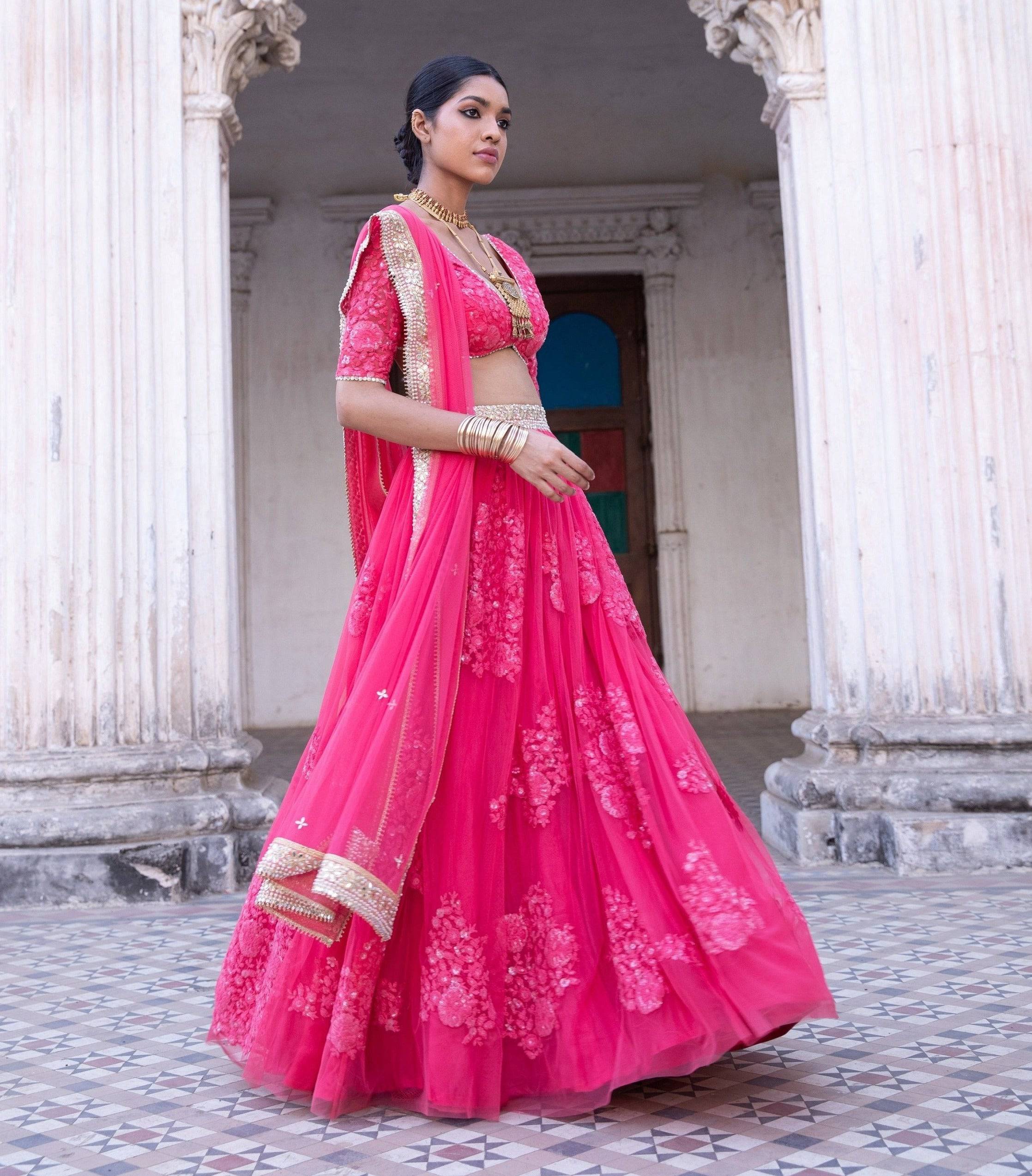 Pink Lehenga Matching Shoes Pink Traditional Bridal Sneakers