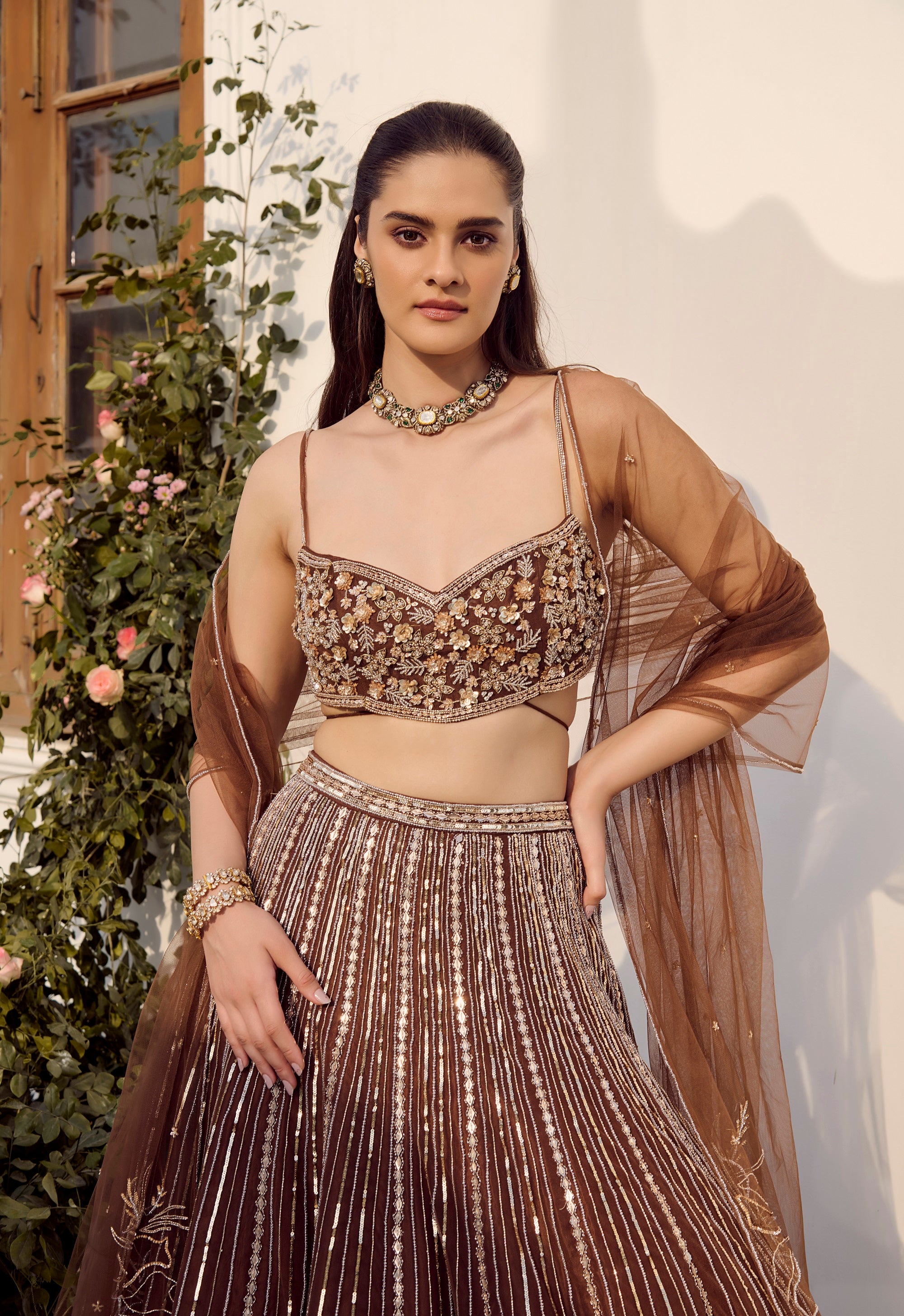 Autumn Mocha Lehenga Set