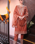 Rust Embroidered Suit - indian attire Canada