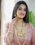 Nude Pink Bustier and Palazzo Pant with Kurta Set - pink dress Canada