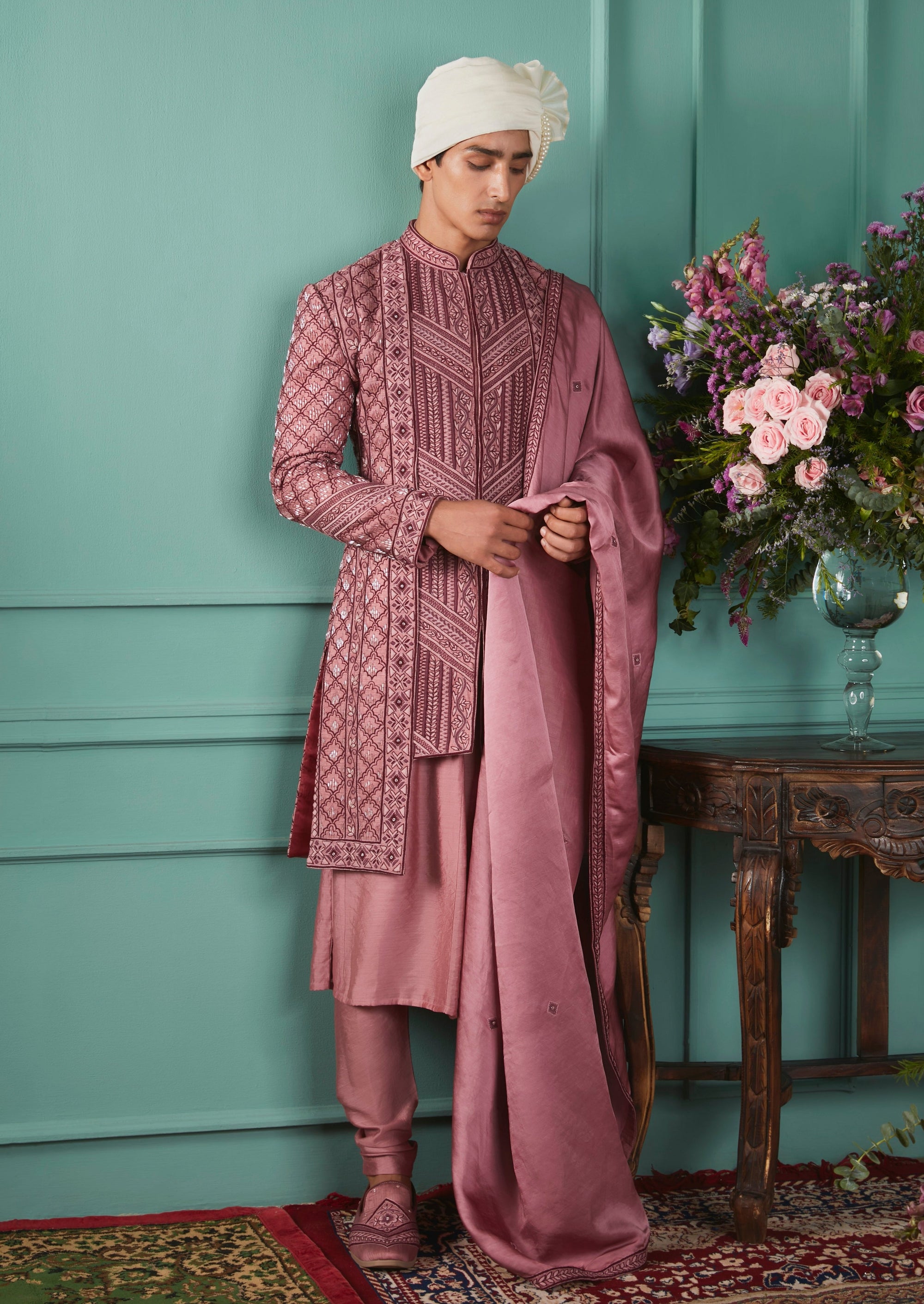 Deco Rose Sherwani Set - wedding sherwani Canada
