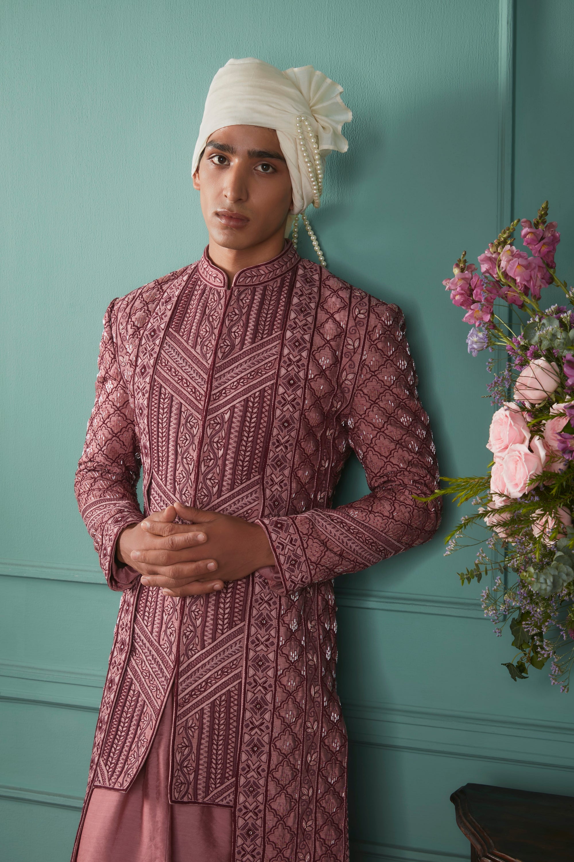 Deco Rose Sherwani Set - wedding sherwani Canada