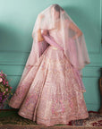 Lilac Lehenga with Seven Vows Elements - lehenga Australia