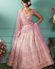 Lilac Lehenga with Seven Vows Elements - lehenga Australia