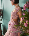 Lilac Lehenga with Seven Vows Elements - lehenga Australia