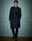 Eclipse Blue Jacket Set - indian attire for men Australia