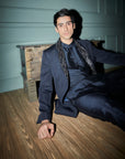 Eclipse Blue Jacket Set - indian attire for men Australia
