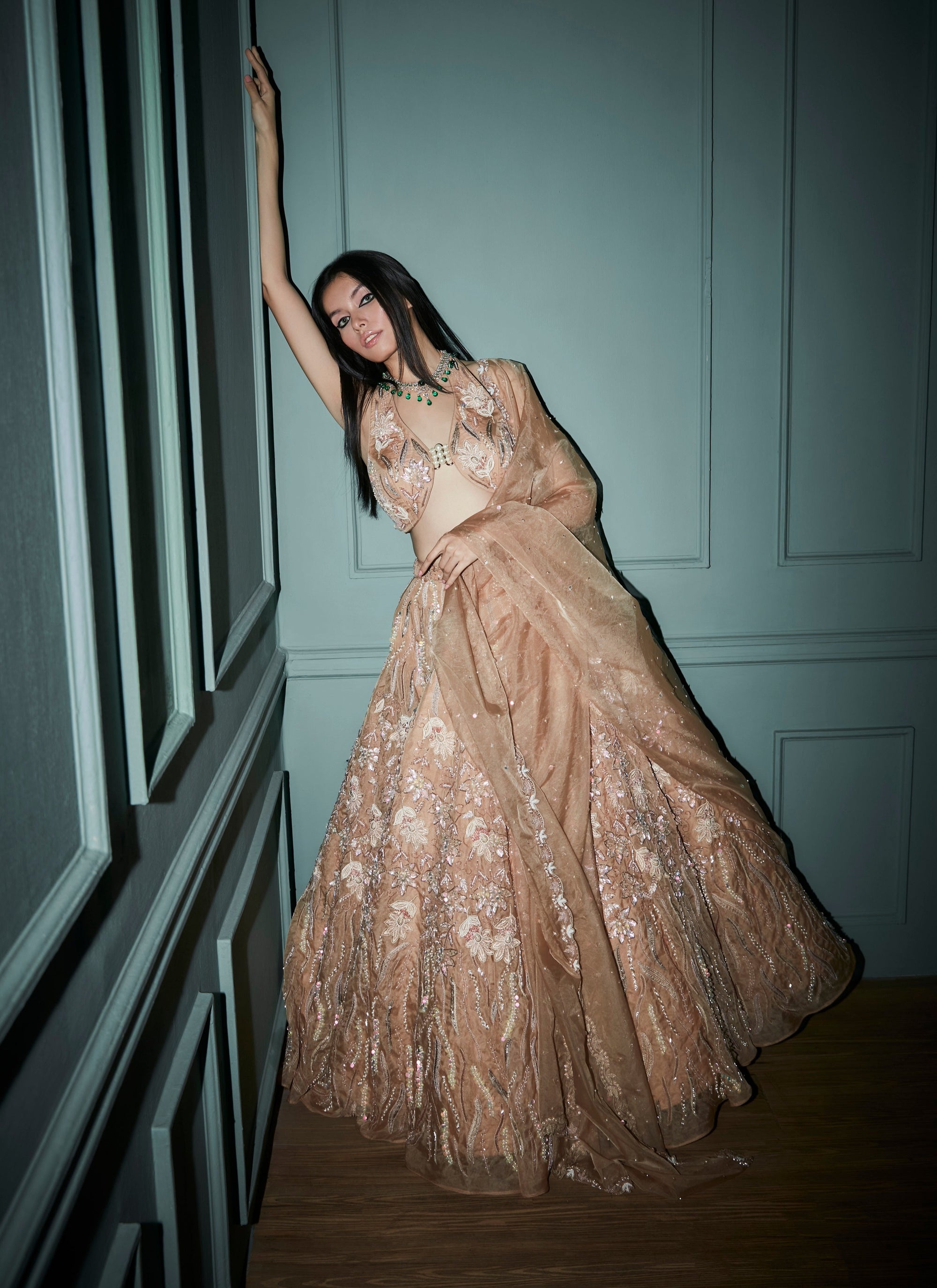 Desert Dust Lehenga Set - lehenga set New Zealand