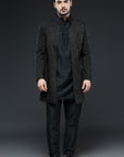 Black Art Mirror and Thread work Sherwani - Groom sherwani