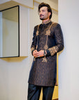 Antique Design Jamawar Base Sherwani