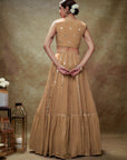 Fawn Mirror Work Sequin Lehenga Set
