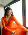 Rashi Silk Organza Saree Set - organza saree New Zealand