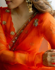 Rashi Silk Organza Saree Set - organza saree New Zealand