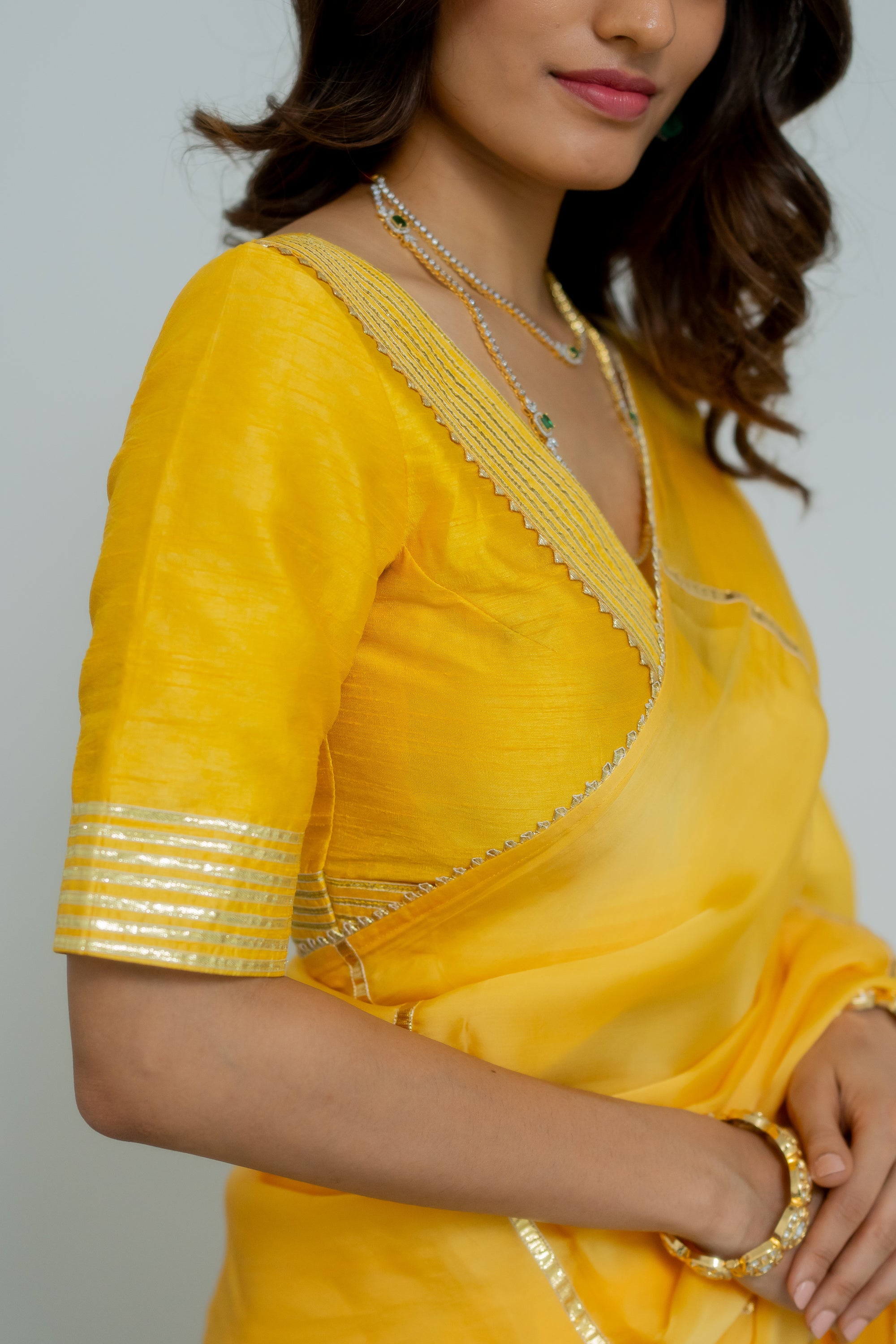 Madhubala Saree Set - yellow saree New Zealand